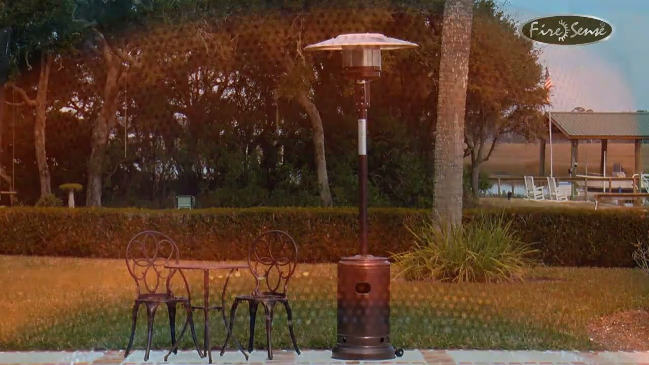 FIRE SENSE 46000 BTU Aged Chestnut Gas Patio Heater – US Fireplace