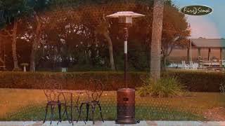 Fire Sense Commercial Patio Heater - Hammer Tone Bronze Aged Chestnut Finish