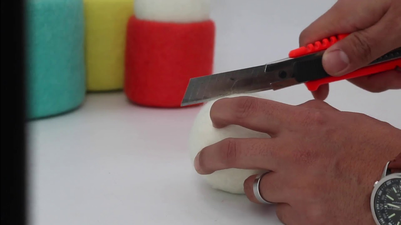 100% Wool Dryer Ball - Best Dryer Ball | Dye Free | Felt and Yarn