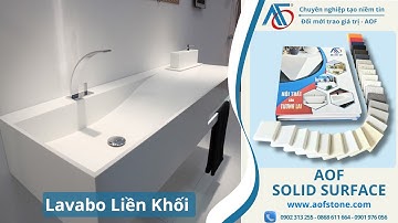 Đánh bóng Chậu Lavabo Đá Solid Surface| Solid Surface AOF