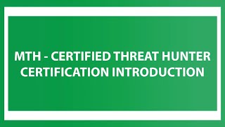 Famous MTH   Certified Threat Hunter Certification Introduction Profile