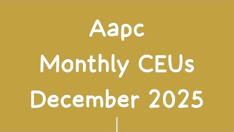 December 2025 AAPC Answer || AAPC Monthly CEUs || #aapc #aapcceu #freeceu