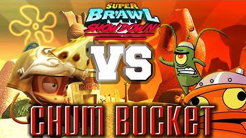 Monkey vs Plankton | Super Brawl Showdown v0.3.0b Full Match Gameplay