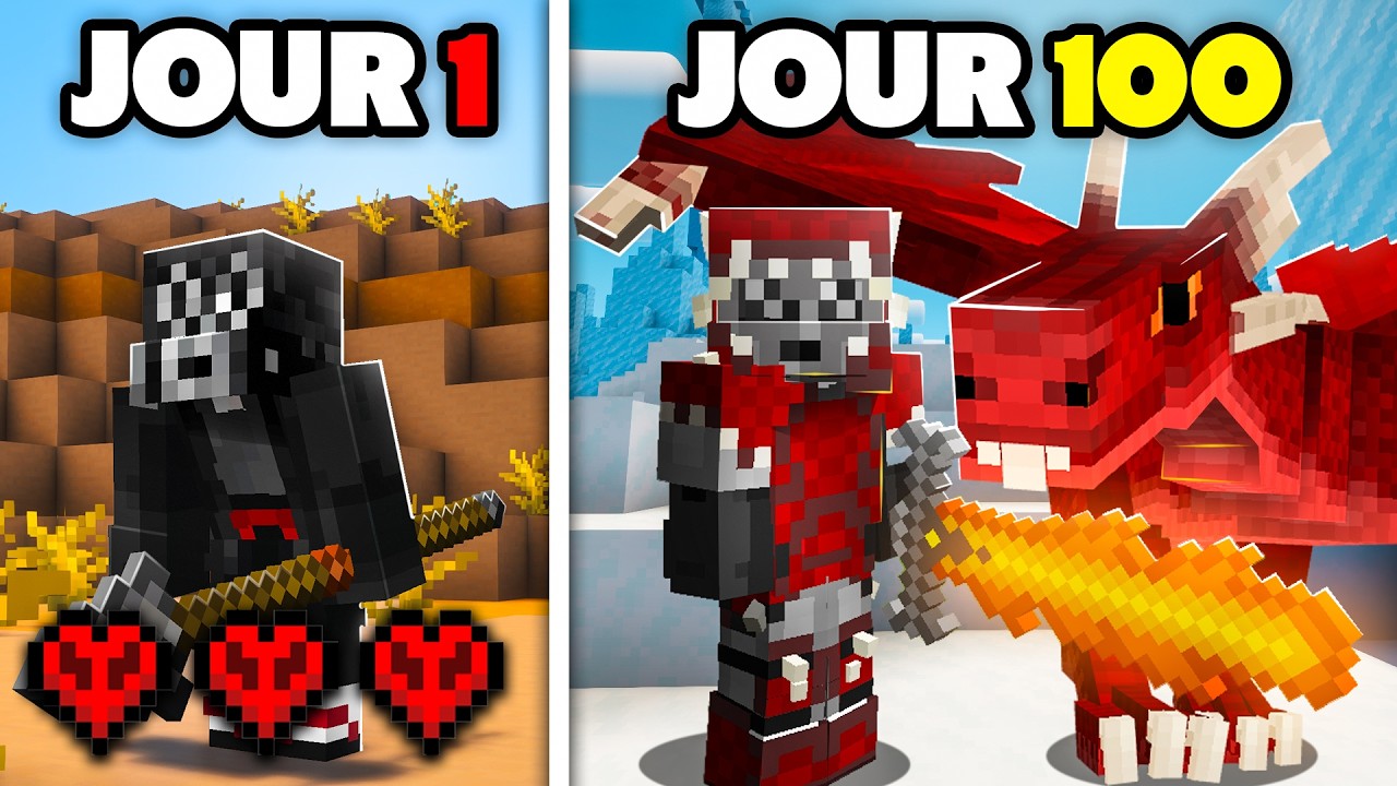 J'ai survécu 100 Jours en HARDCORE sur RLCraft.. (une seule vie)