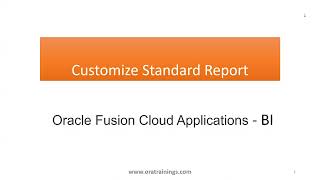 How to customize standard report - Print Receivables Transactions - Oracle Fusion ERP