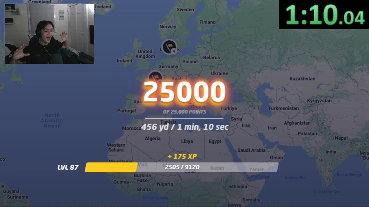 geoguessr perfect score in 1:10 (world record) - YouTube