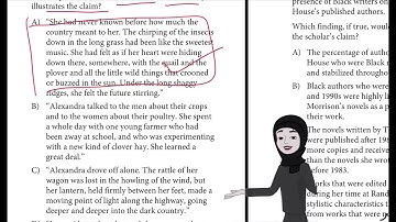 Sat practice test 10 Question 14 module 1 Reading & Writing Alexandra Bergson emotional connection