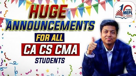 Huge announcement for all students ca cs cma | Mohit Agarwal