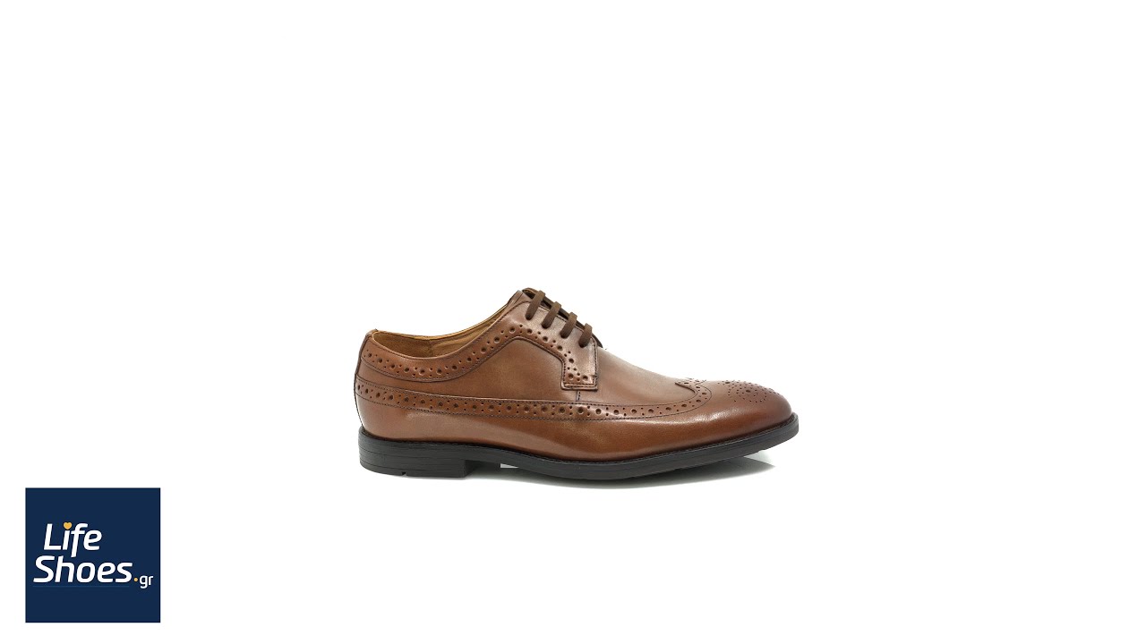 Clarks Ronnie Limit Tan Ανδρικά Ανατομικά Δερμάτινα Oxfords Ταμπά  (26143813) - YouTube