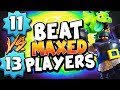 DESTROYING LEVEL 13 LADDER PLAYERS with LEVEL 11 CARDS! - CLASH ROYALE