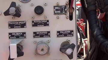 Control panel of Sandvik Rig