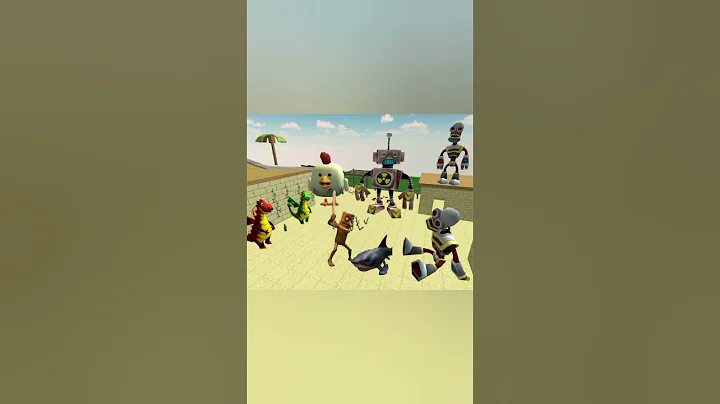 TUNG TUNG TUNG SHAHUR IN CHICKEN GUN 😂!! #captonuv #chickengun #shorts