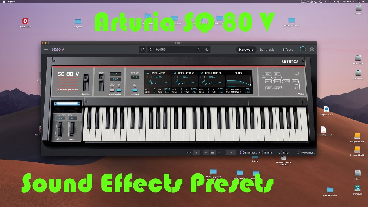 Arturia SQ 80 V Sound Effects Presets