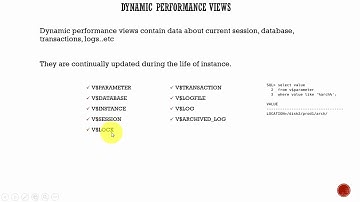 086 Oracle DBA Complete Tutorial - Dynamic Data Dictionary Views