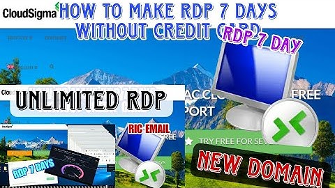 CÁCH TẠO RDP 7 NGÀY WINDOWS 10 | HOW TO CREATE RDP 7 DAY