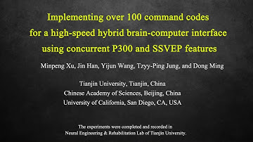 Implementing over 100 command codes for a high-speed hybrid BCI using concurrent P300 and SSVEP