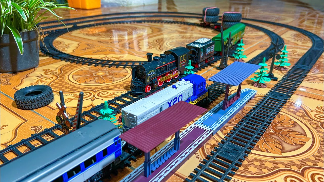 Miniature ASMR : Fenfa Diesel Railcar & Steam Train in Motion - DS TRAIN