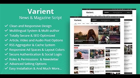 Varient - News & Magazine Script - Installation