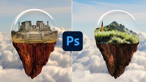 Photoshop Floating Island Editing Tutorial Sinhala | How to create floating island in photoshop | 😍