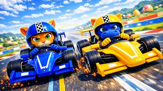 🏁 Leo and Lily Racing Friends 🏎️✨ | Funny Cars Race for Kids | Happy Songs by Cats Family 3D