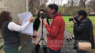 Behind the scenes of “Artifacts with Edie” at the Summit County Historical Society.
