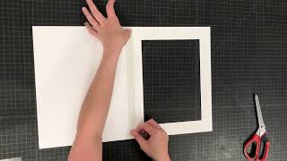 Hinging a Window Mat to a Backing Board with Linen tape