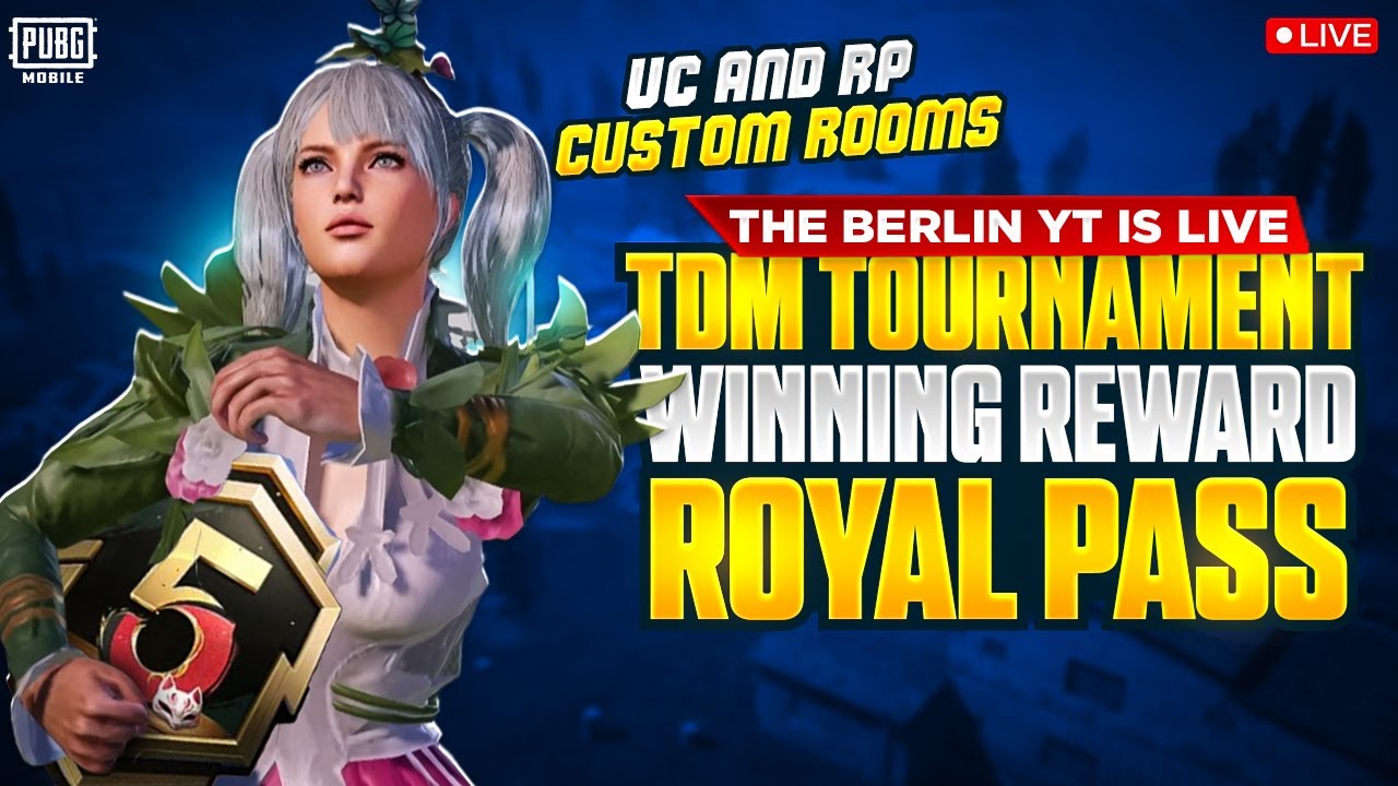 PUBG MOBILE TDM Tournament ROOMS 1v1 UC GIVEAWAY | ROYAL PASS | THE BERLIN YT is LIVE 🖤