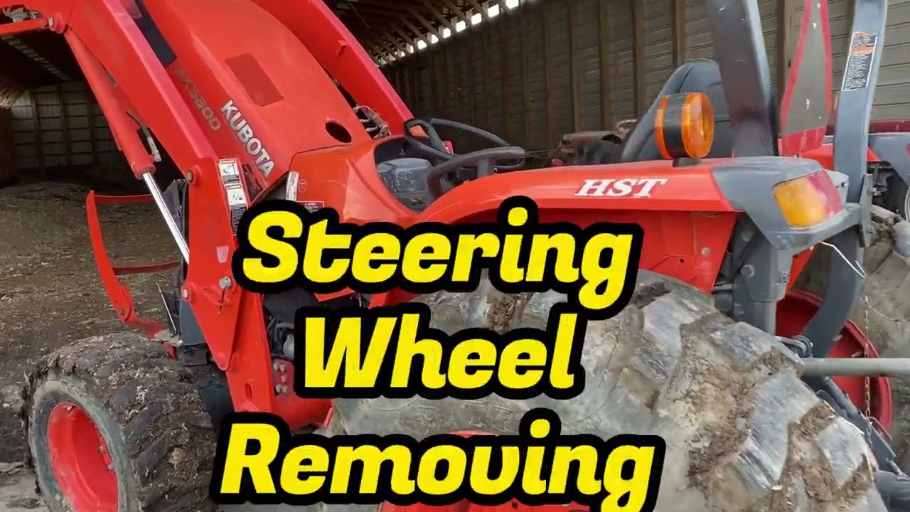 How to Remove Tractor Steering Wheel | Kubota Tractor Power Steering Wheel Problem