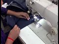 Waist belt close stitch without false tack