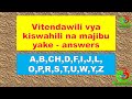 VITENDAWILI VYA KISWAHILI NA MAJIBU YAKE GRADE 4 5 6 7AND Grade 8 VITENDAWILI VYA KISWAHILI NA MAJIBU YAKE GRADE 4 5 6 7AND Grade 8