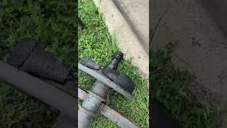 Helping customer swapping out 7k trailer axle in parking lot