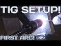 TIG welder set up and first arc! Röhr HP-160L