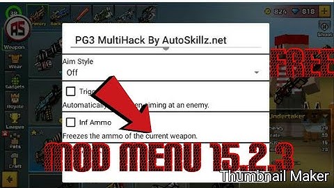 Free mod menu for pixel gun 3d!  *AIMBOT* *MAX LEVEl* (No Root) (15.2.3)