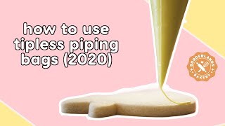 2020 How to use Tipless Bags + Basic Royal Icing Piping Techniques for Beginners