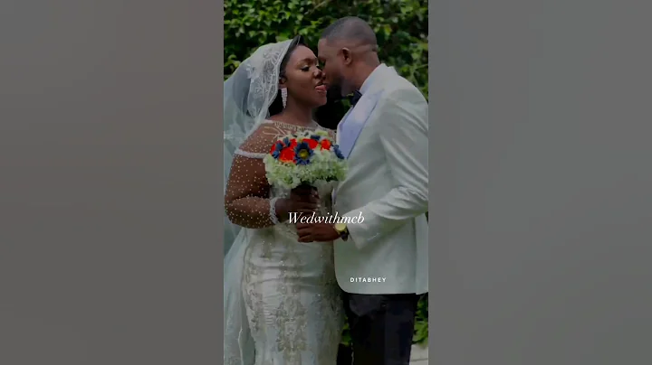 Tima Kumkum Shares Beautiful Kiss with her Husband at thier white Wedding. #dek360ghana