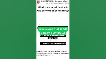 iGCSE Computer Science 0478 0984 Paper 1 Unit 3 q039 v1