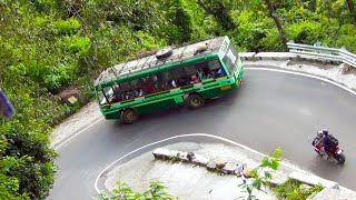 Tnstc Bus next to next hairpin bends in kolli hills namakkal