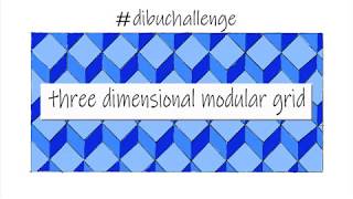 #dibuchallenge level beginners. THREE DIMENSIONAL MODULAR GRID/ Red modular tridimensional