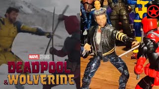 Deadpool & Wolverine Stop Motion Side-by-Side Comparison (Action Figure Fight)
