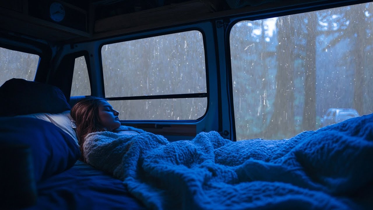 Lluvia Fuerte y Tormenta Eléctrica en un Coche | 3 Horas de ASMR para Sueño Profundo y Relajación