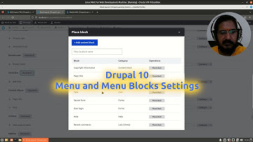 Drupal 10 - Menu and Menu Blocks Settings