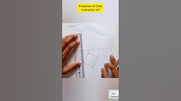 Projection of Cube inclined to V.P #projectionofsolids #engineering #trending #projections #viral