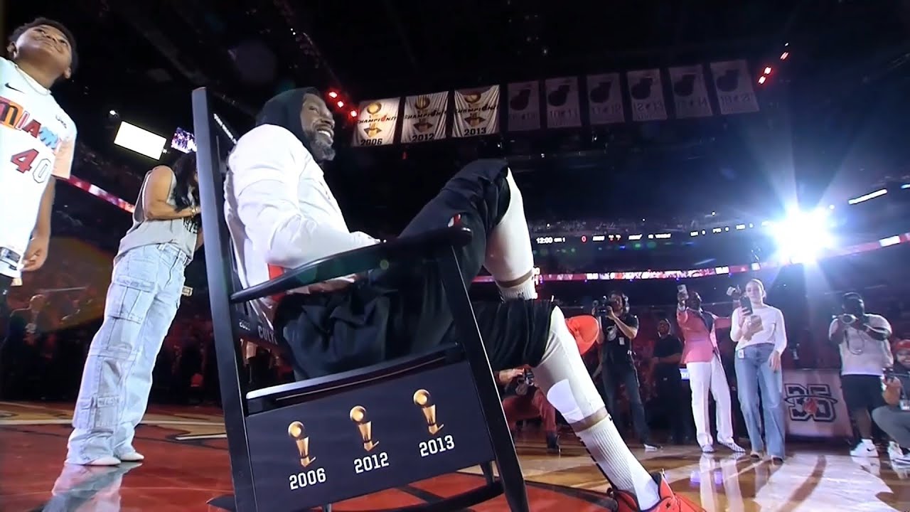 TSN on X: They gave Udonis Haslem a rocking chair ahead of his