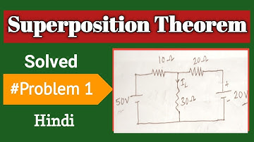 Superposition Theorem Solved Problem 1 in Hindi || Network Theory