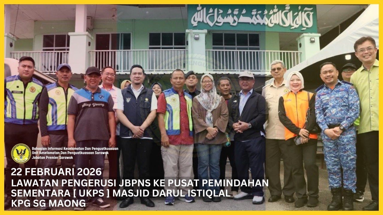 LAWATAN PENGERUSI JBPNS KE PUSAT PEMINDAHAN SEMENTARA (PPS) MASJID DARUL ISTIQLAAL Kpg Sg Maong