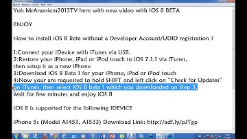★ How to Get IOS 8 ( Iphone/Ipod/Ipad ) Working 2014 ★