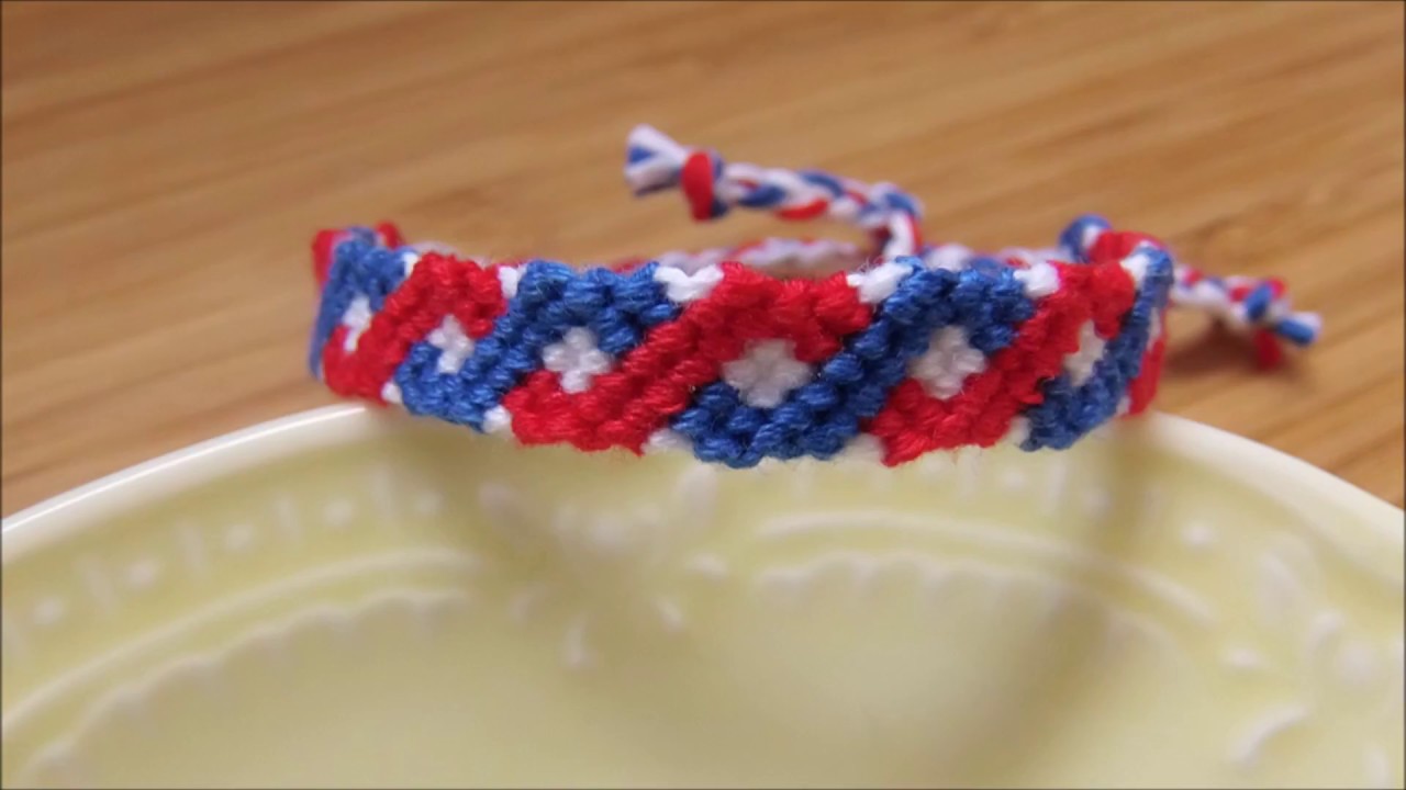 ジグザグ繋ぎのミサンガの編み方 Youtube