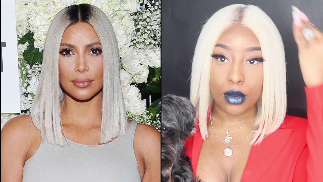 $25  WHITE BLONDE SYNTHETIC WIG ..I PUT MY FOOT INTO...AGAIN LOL FT. EBONYLINE.COM *2018*