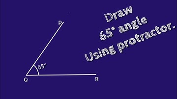 How to draw 65 degree angle using protractor.construct 65 degree angle using protractor.shsirclasses