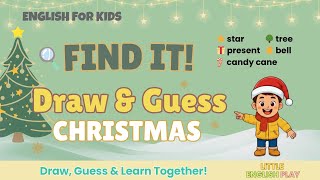 🎅 Draw & Find! Christmas Game for Kids | bell, tree, star & more screenshot 1